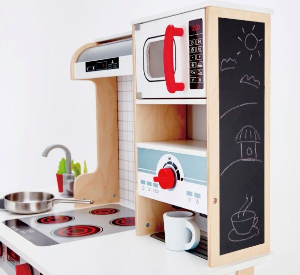Hape All-in-1 Kitchen - Μεγάλη Επαγγελματική Κουζίνα Με Φώτα Και Ήχους - Περιλαμβάνει Κατσαρόλες Και Αξεσουάρ - 14 Τεμ. - Image 2
