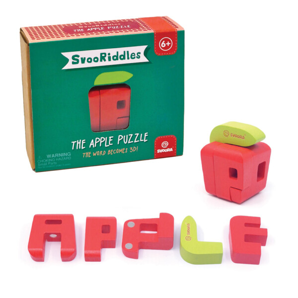 Svoora SvooRiddles ξύλινο τρισδιάστατο παζλ "APPLE"