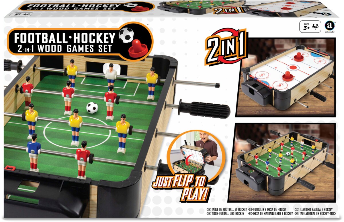 MAM Ξύλινο Ποδοσφαιράκι & Air Hockey Tabletop 2 In 1 (MA3150BH) - Image 3
