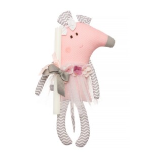 Λαμπάδα soft toy "Mimi η ποντικίνα" pink