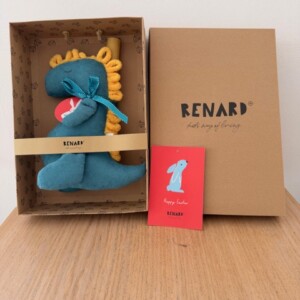 Λαμπάδα soft toy "Δεινόσαυρος" μπλε