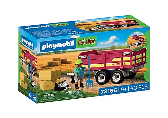 Playmobil "Τρέιλερ για τρακτέρ με μπάλες άχυρων"