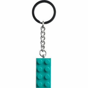 LEGO® Keychain Bright Bluish Green 2x4 Stud